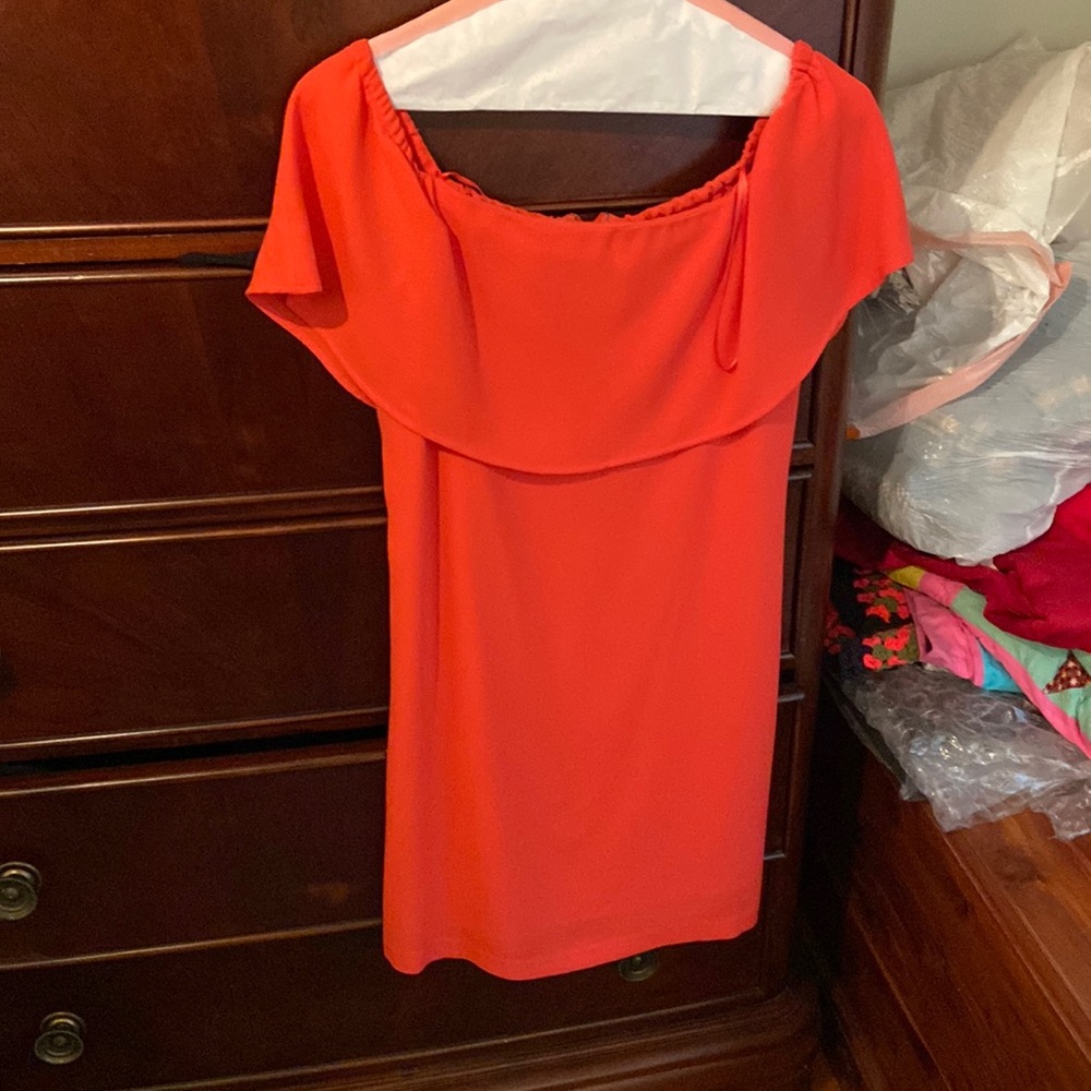 Coral short dress